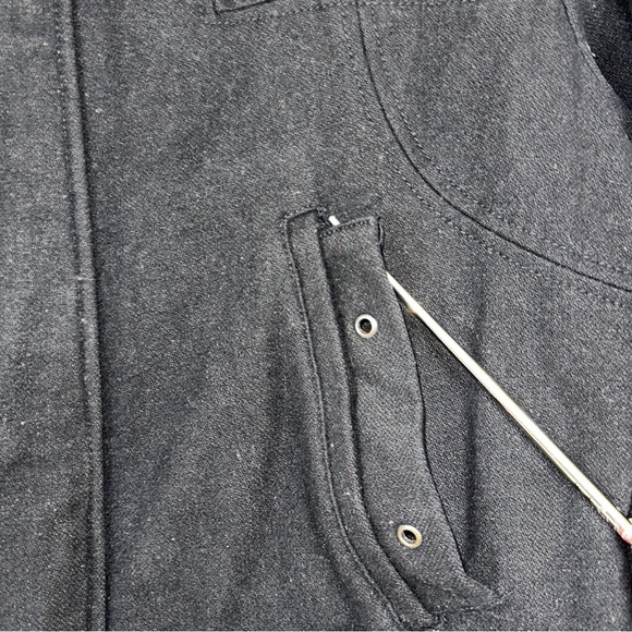 Coogi Vintage Black/ Dark Gray Wool Blend Bomber Jacket - Picture 15 of 16